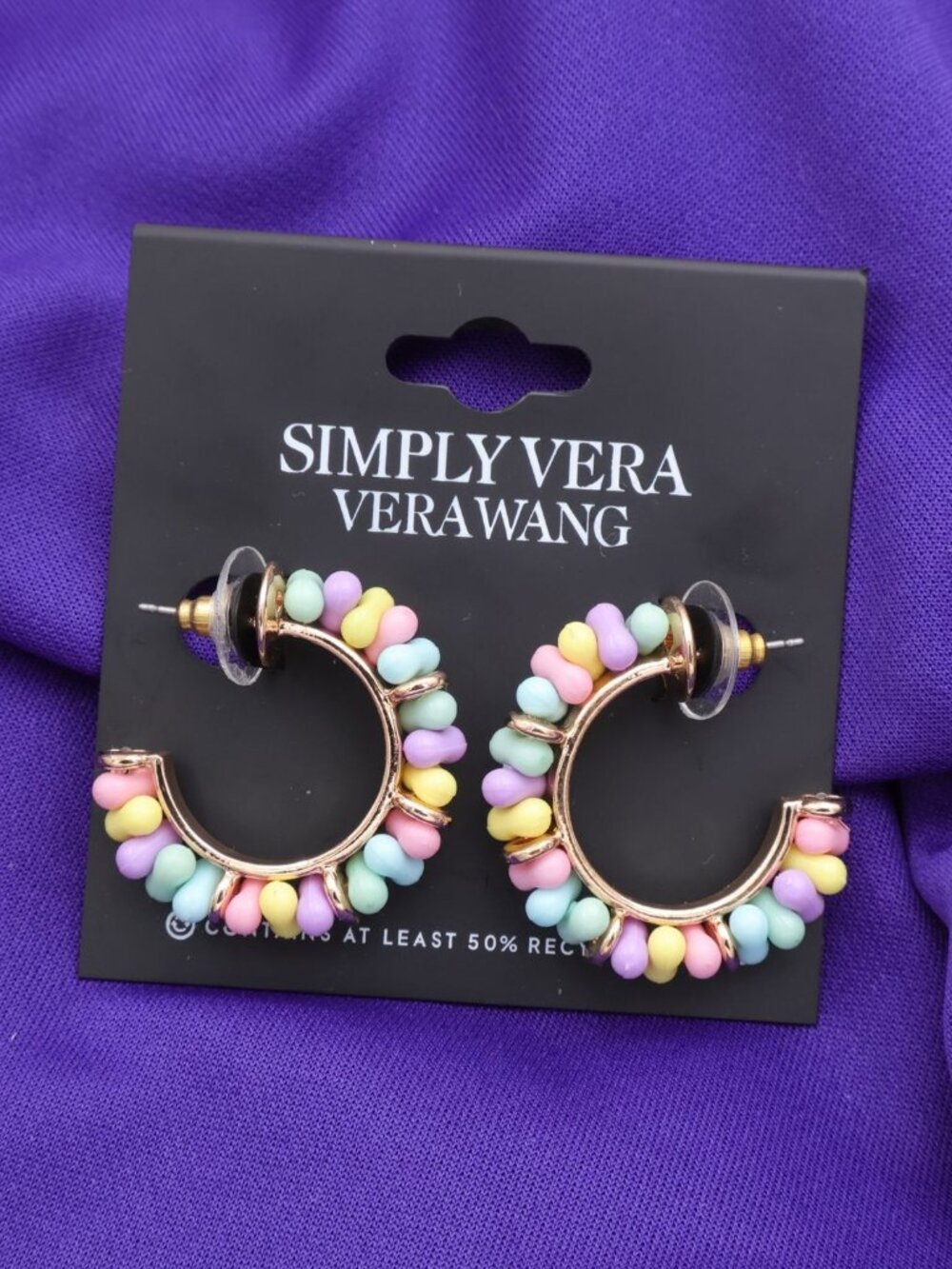 Simply Vera Vera Wang Beaded Hoop Earrings